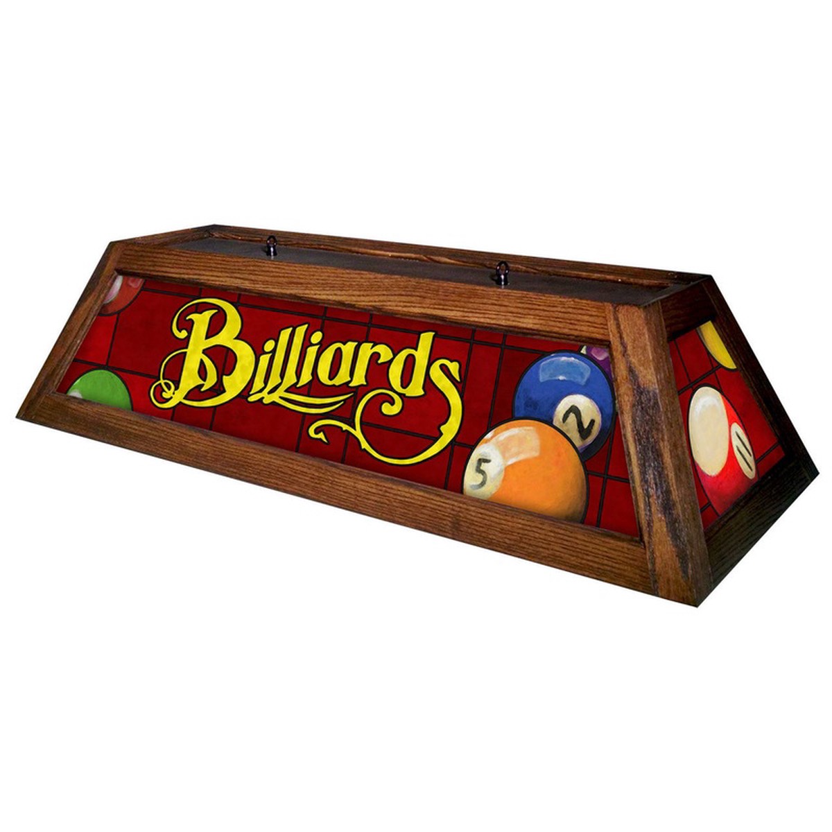 Classic Red Billiards Pool Table Light Mahogany Stain