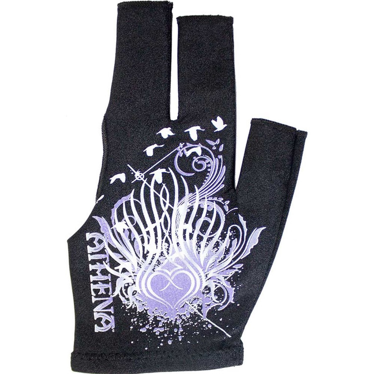 Athena CSI00340 Tribal Heart Billiard Glove XS Only - Left Bridge Hand