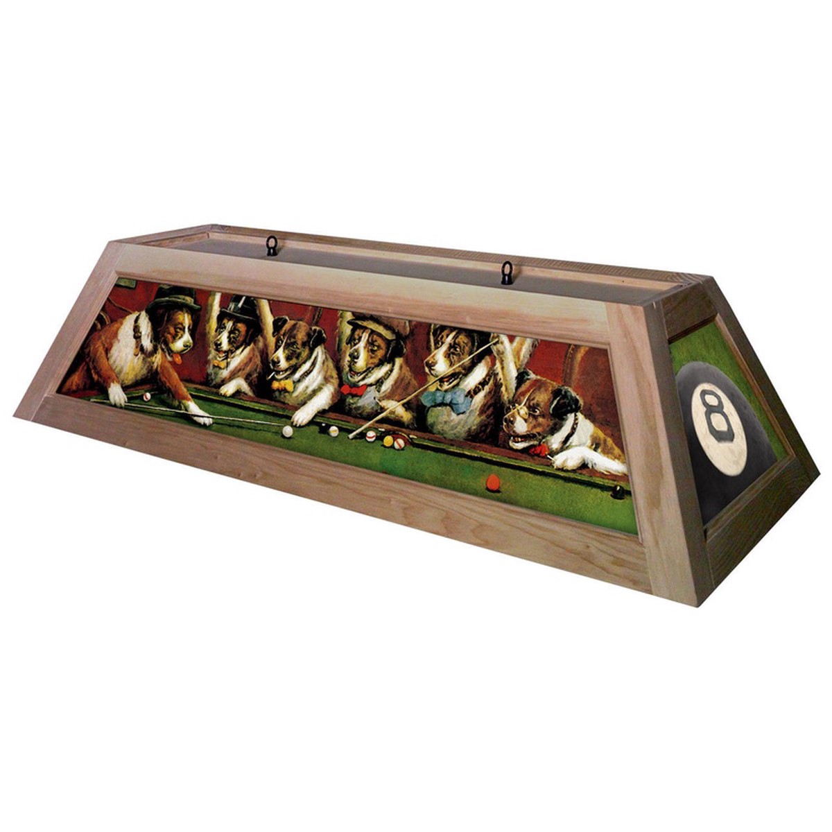 Pool Dogs Pool Table Light Natural Stain
