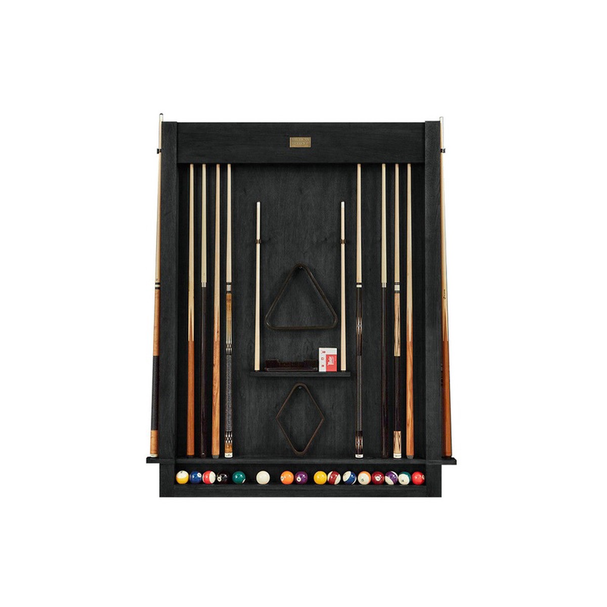 Alta Cue Rack Wall Mount 12 Cues - Black Ash