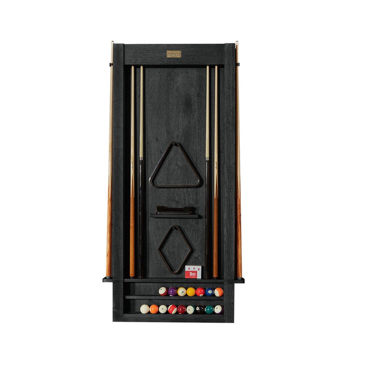 Alta Cue Rack Wall Mount 6 Cues - Black Ash