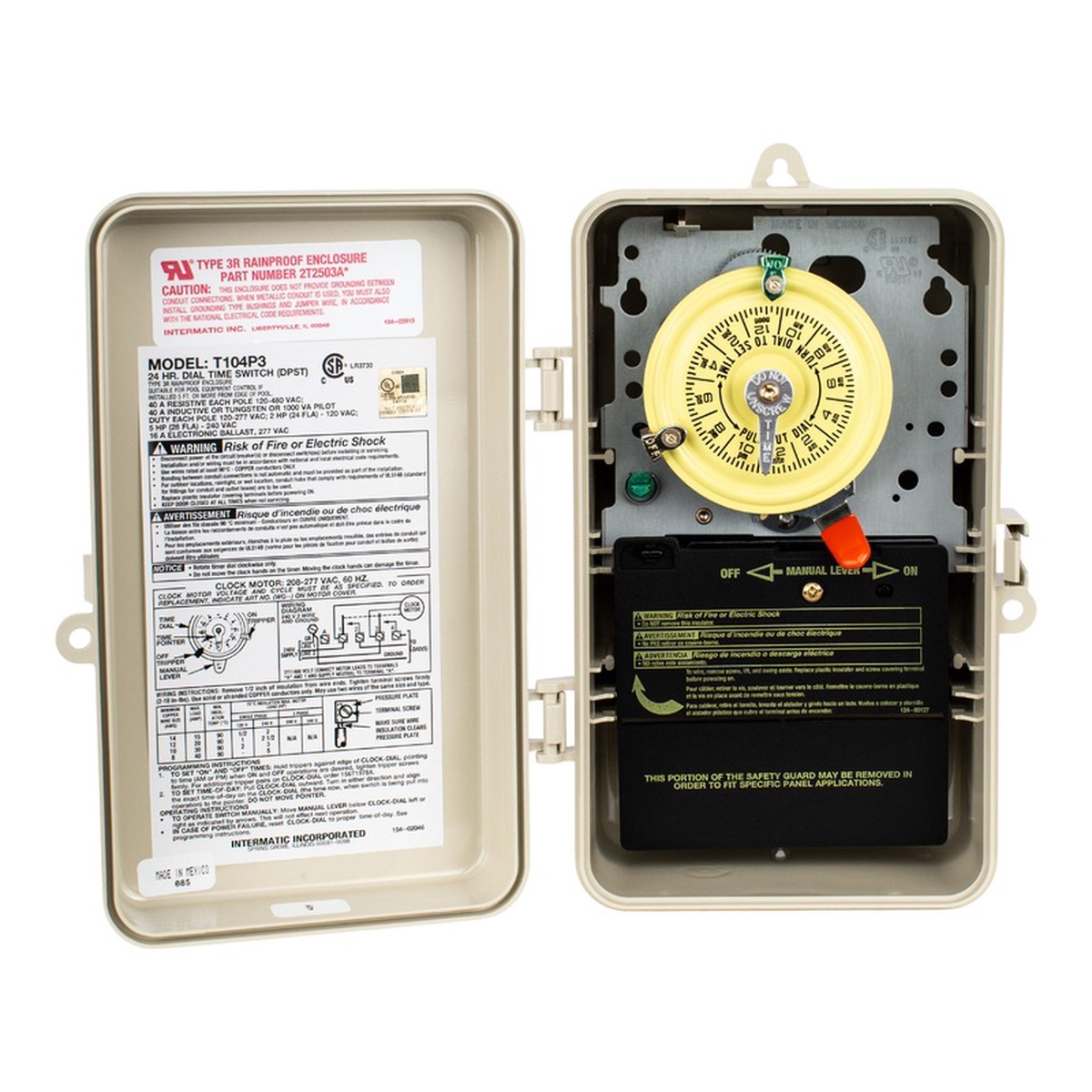 Intermatic T104P3 - Mechanical Timer 208-277V