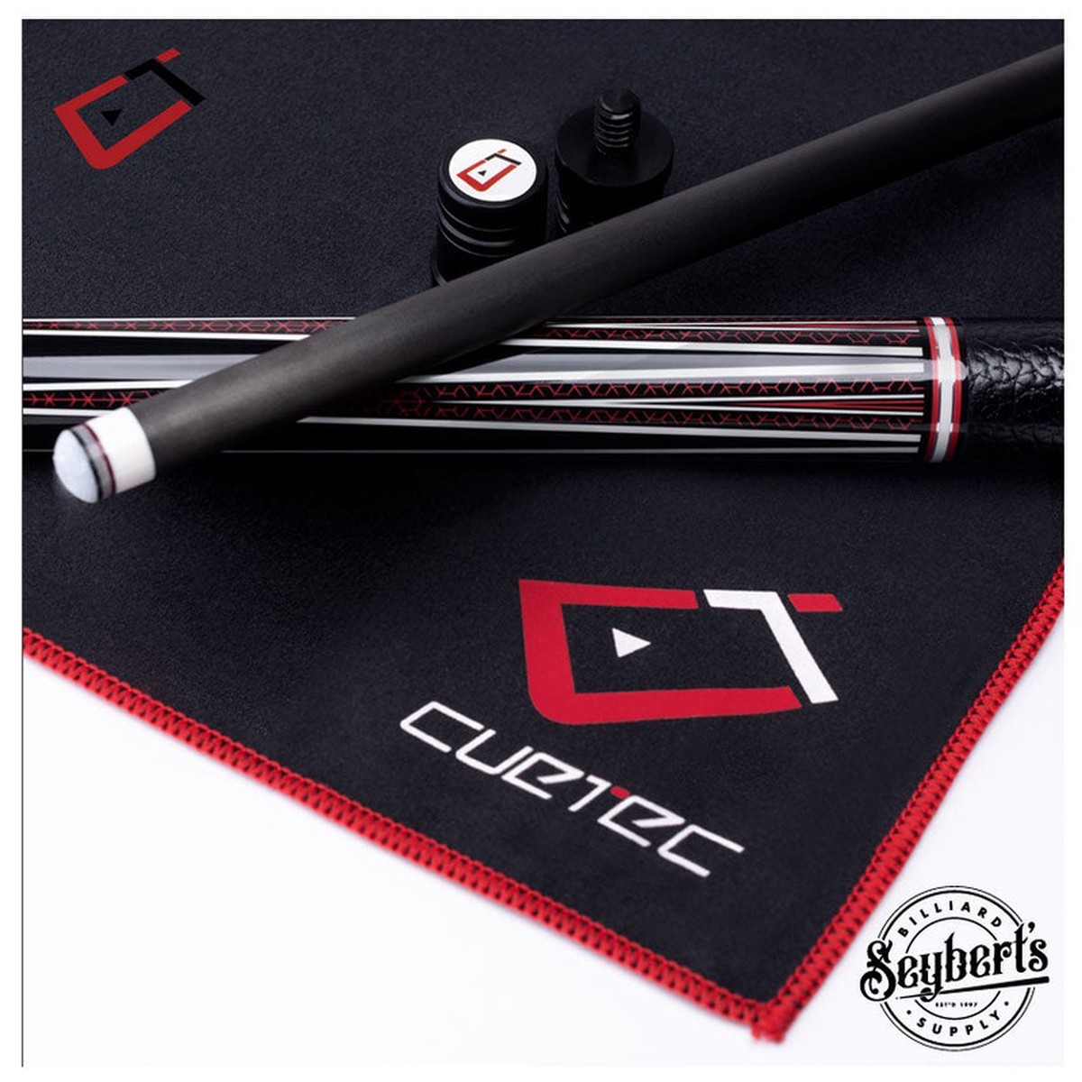Cuetec Black Microfiber Clip Towel