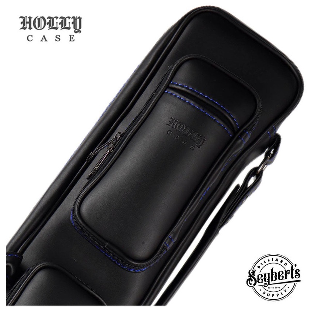 Holly Butterfly Stitched Blue 35 Pool Cue Case - BTF35B