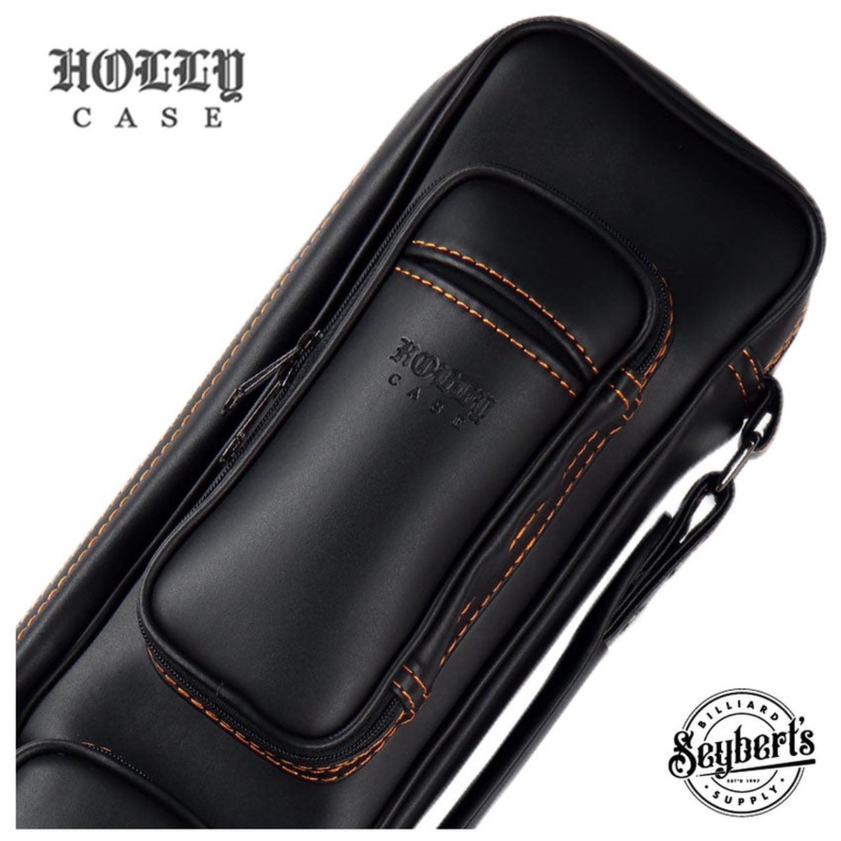 Holly Butterfly Stitched Orange 35 Pool Cue Case - BTF35O