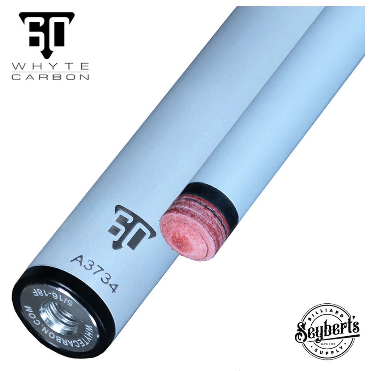 Triple 60 Whyte Carbon 5/16 x 18 Thread Cool White Carbon Fiber Play Shaft