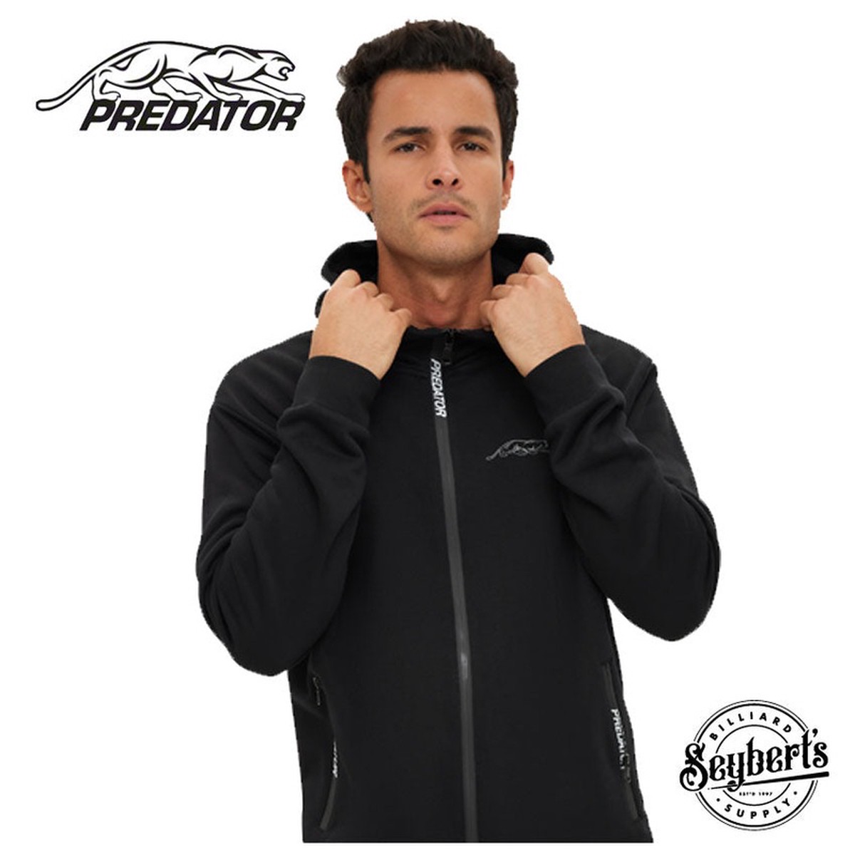 Predator Solid Black Cat Logo Jacket