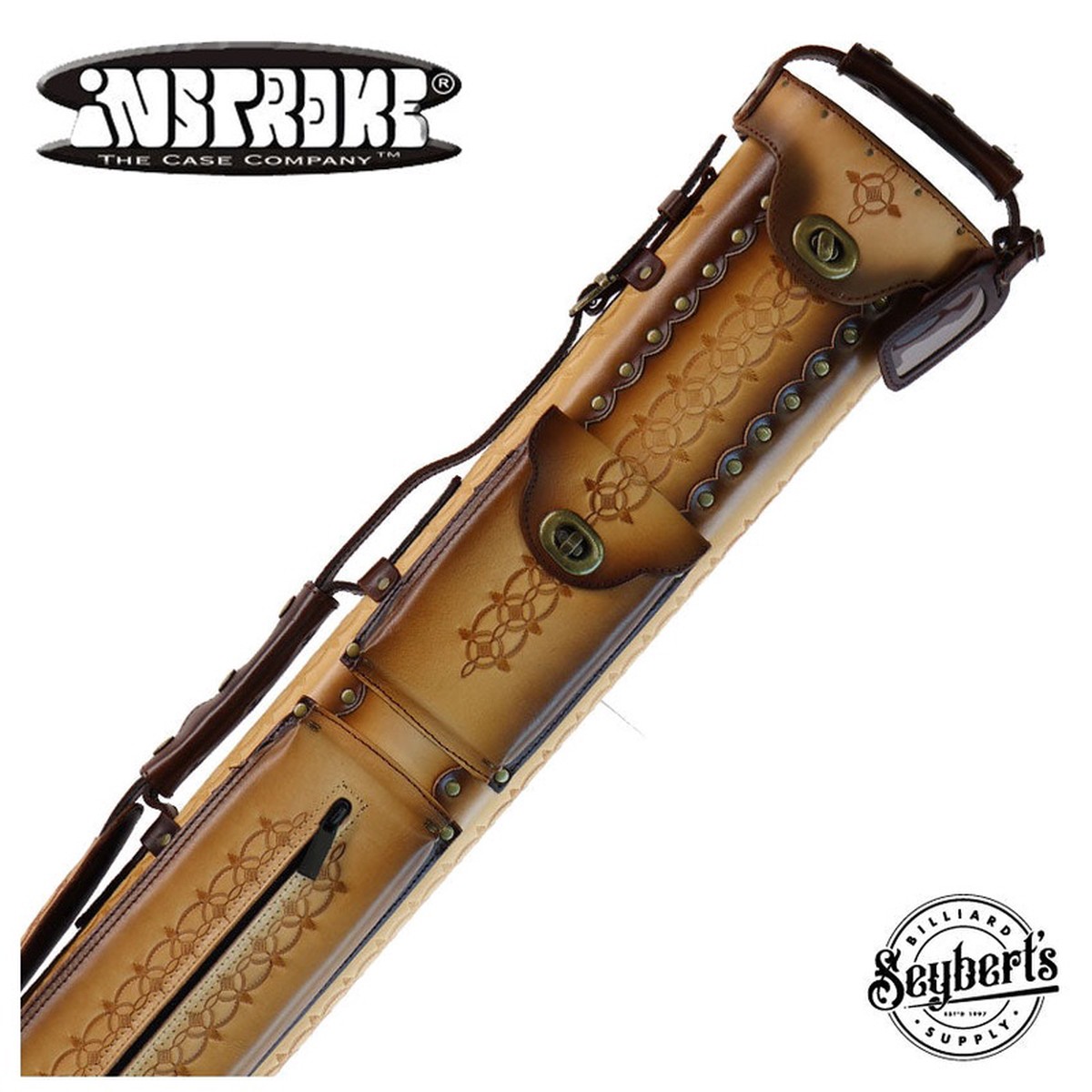 Instroke Saddle D05 Brown 24 Pool Cue Case - 24D05DB