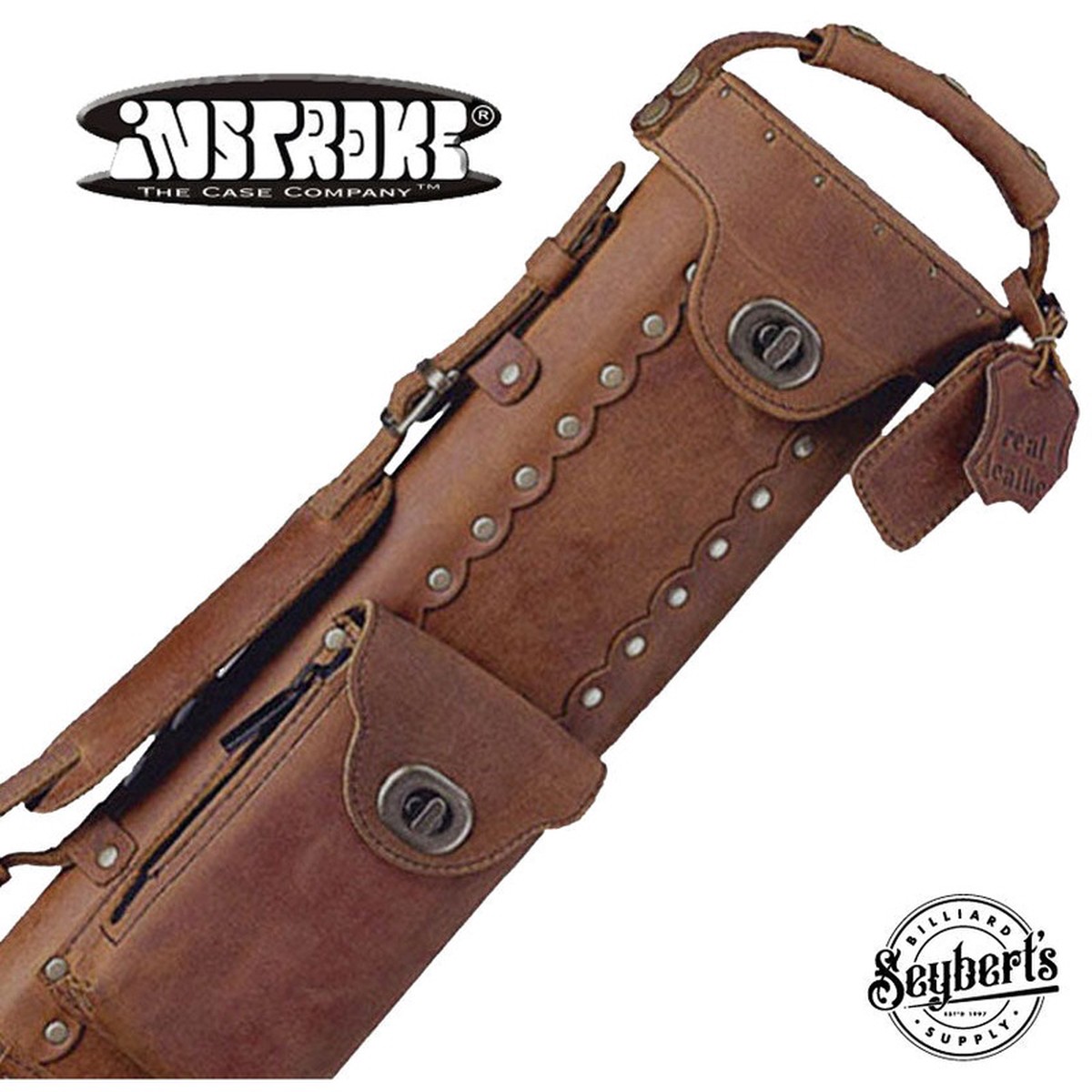 Instroke Buffalo Leather 35 Pool Cue Case - BC3X5