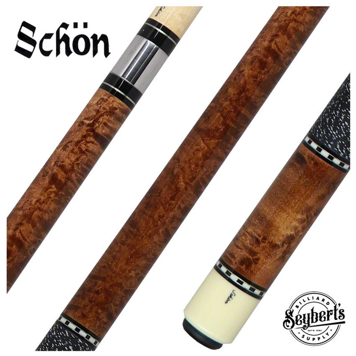 Schon STL1 Pool Cue - Dark Stain - STL1DS