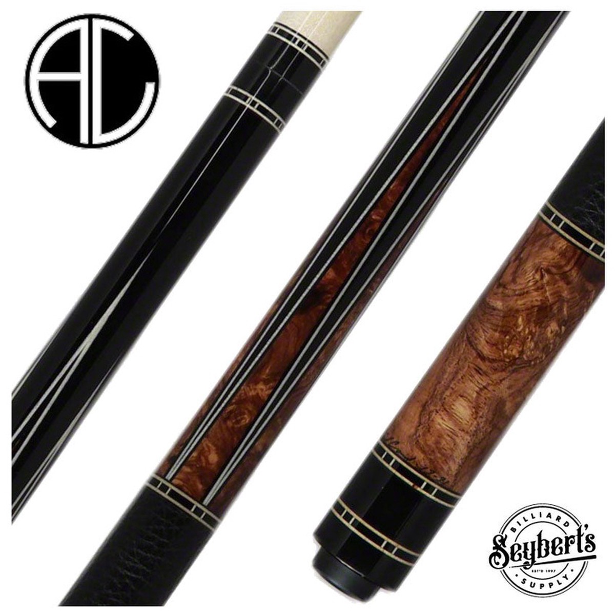Ariel Carmeli Custom Ebony 6 Point Burl Play Cue