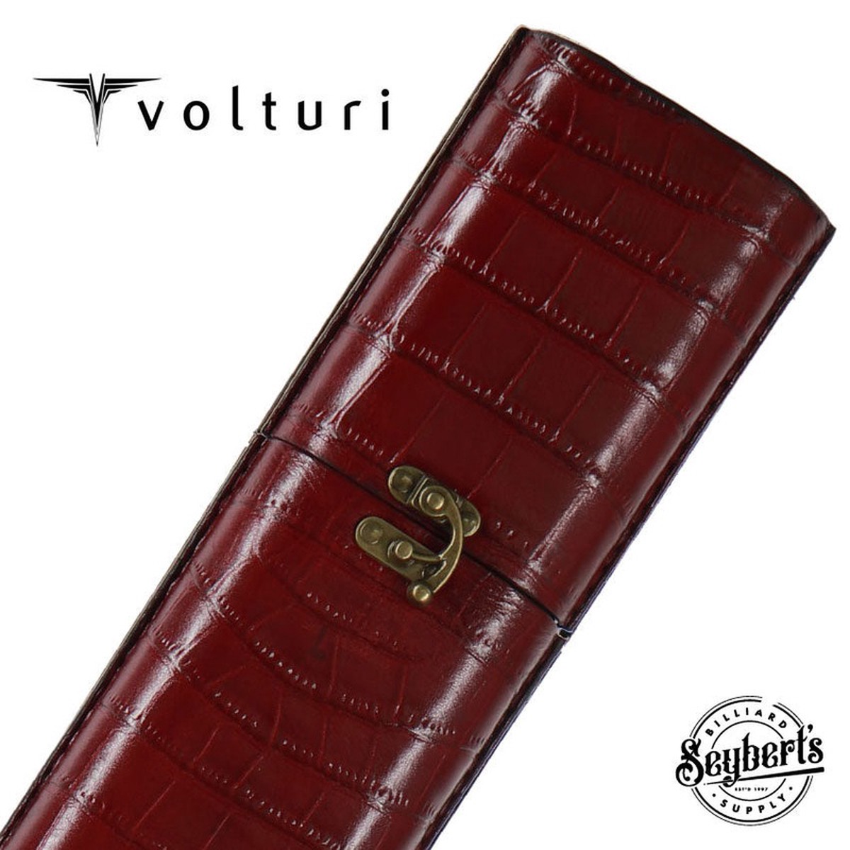 Volturi Fellini Style Burgundy 22 Hard Pool Cue Case - VCFS2X2BURG