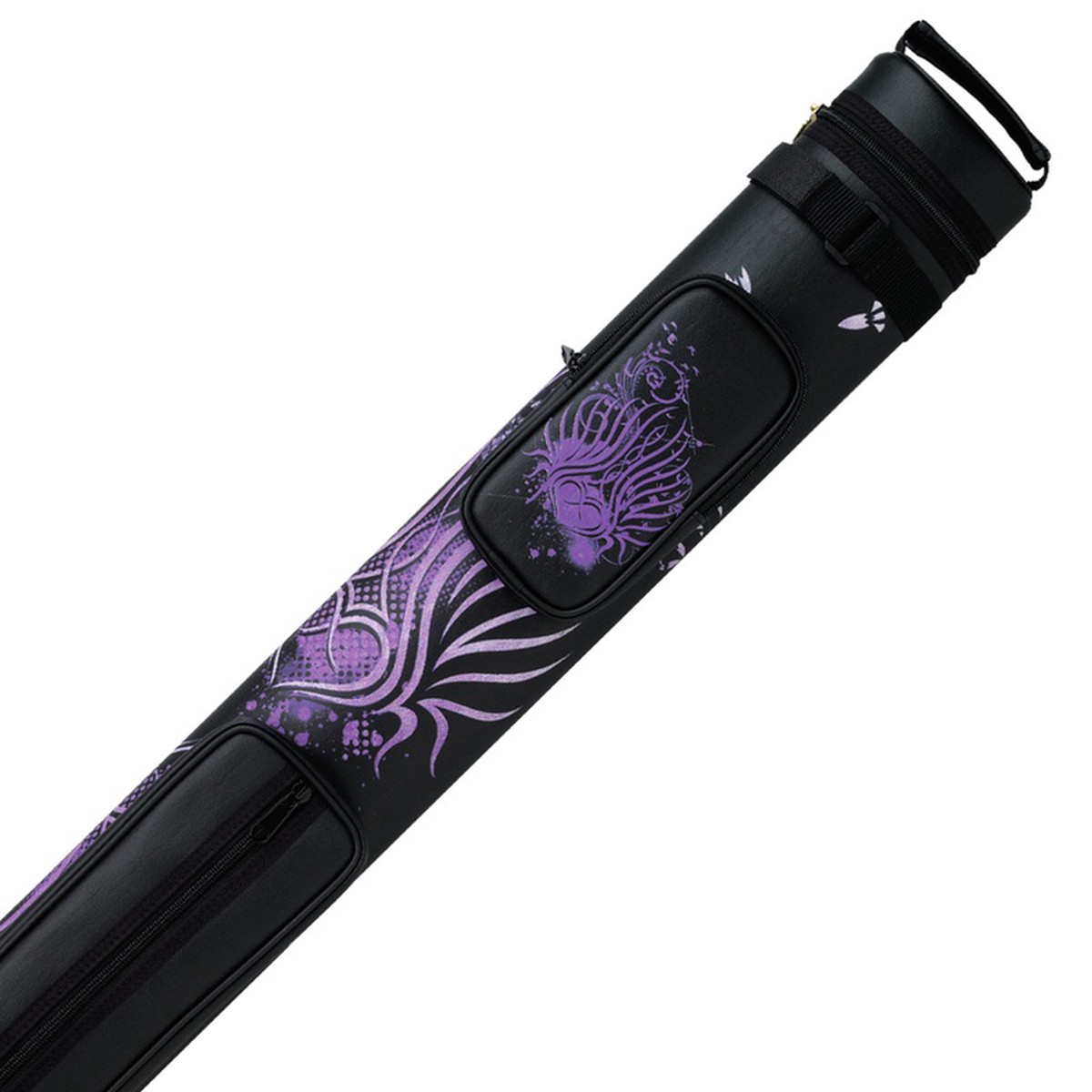 Athena Purple Tribal Heart Pool Cue Case - 22