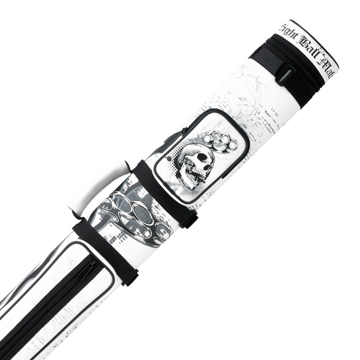 Eight Ball Mafia Skull and Brass Knuckles Pool Cue Case - 22