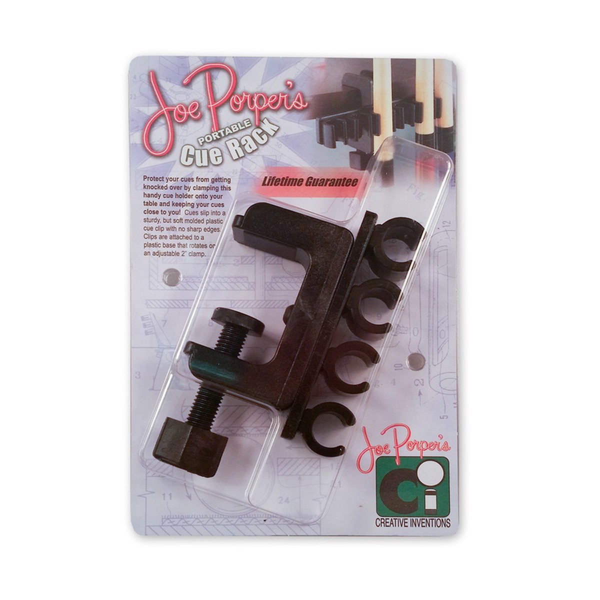 Porper - 4 Spot - Pool Cue Holder