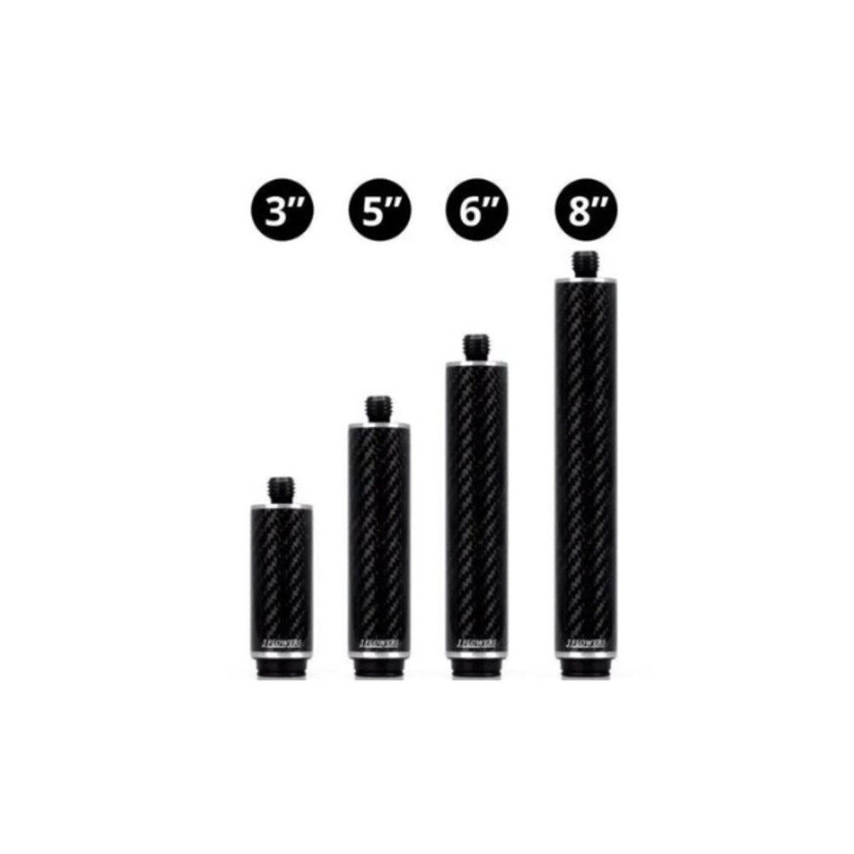 J Flowers Billiard Cue Extension (Carbon Fiber Design)