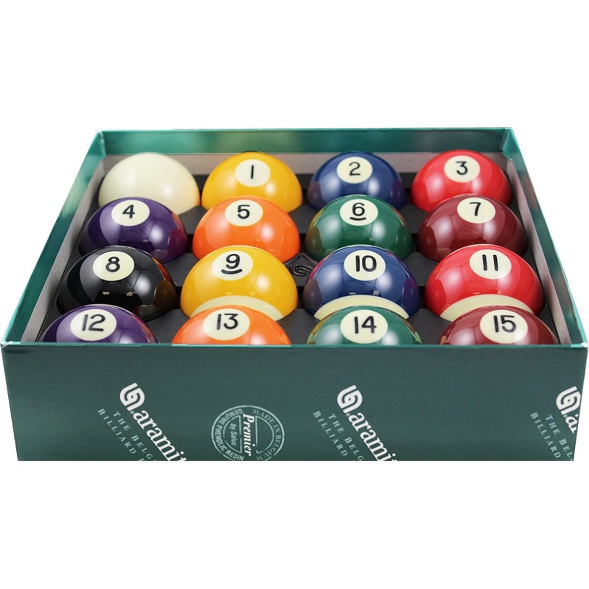 Aramith 2-1/4 Regulation Size Premier Billiard/Pool Balls, Complete 16 Ball Set , AR1042