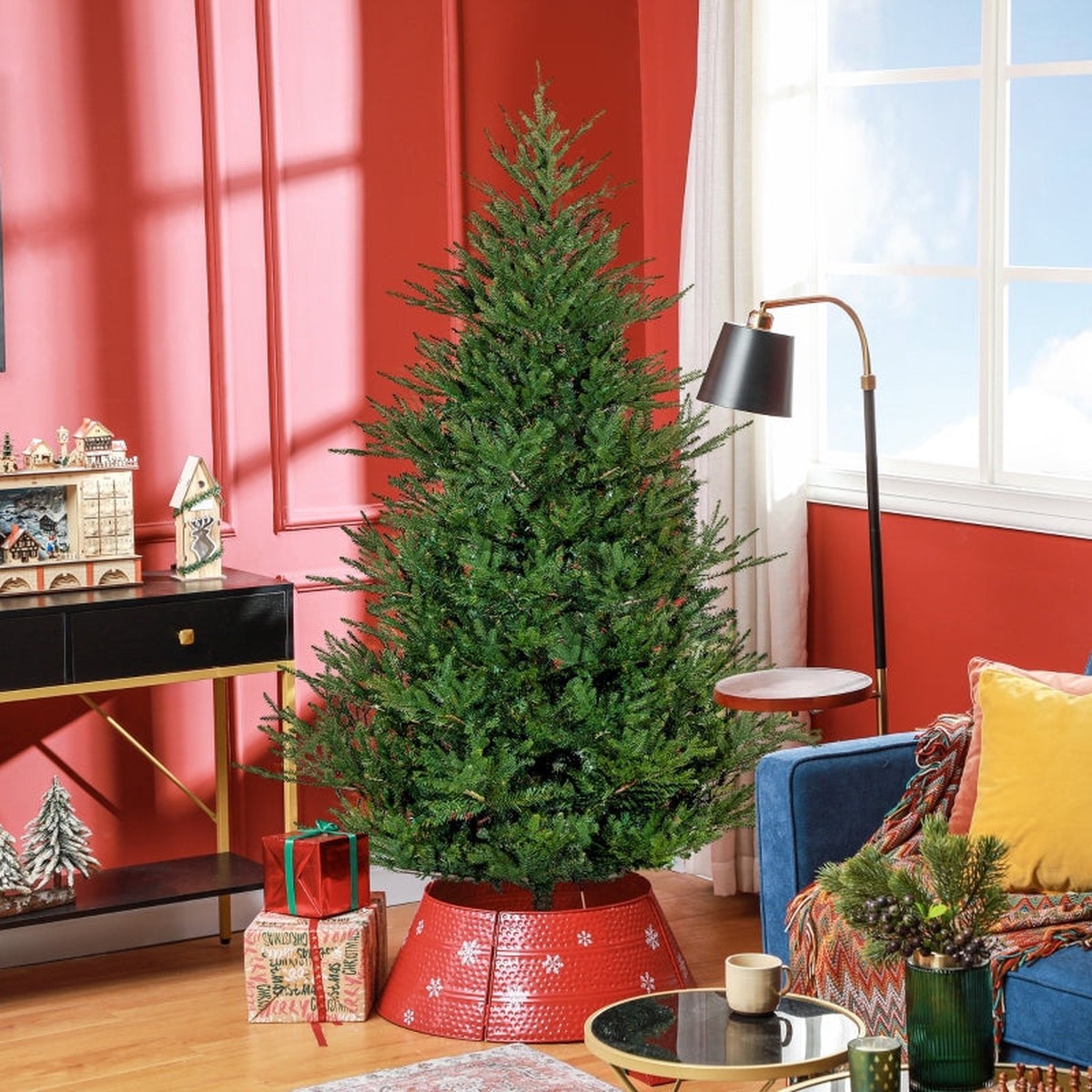 Christmas Tree 183 cm, Realistic, Quick Assembly, Fire-Resistant Plastic