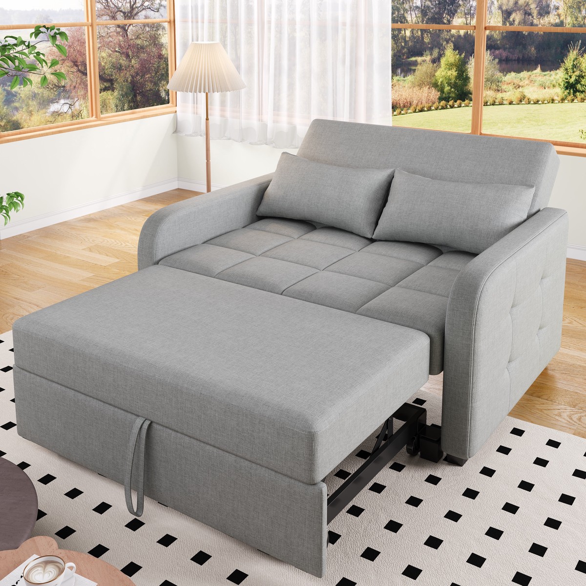 Sofa Bed, Multifunctional Folding Adjustable Backrest 180x127cm