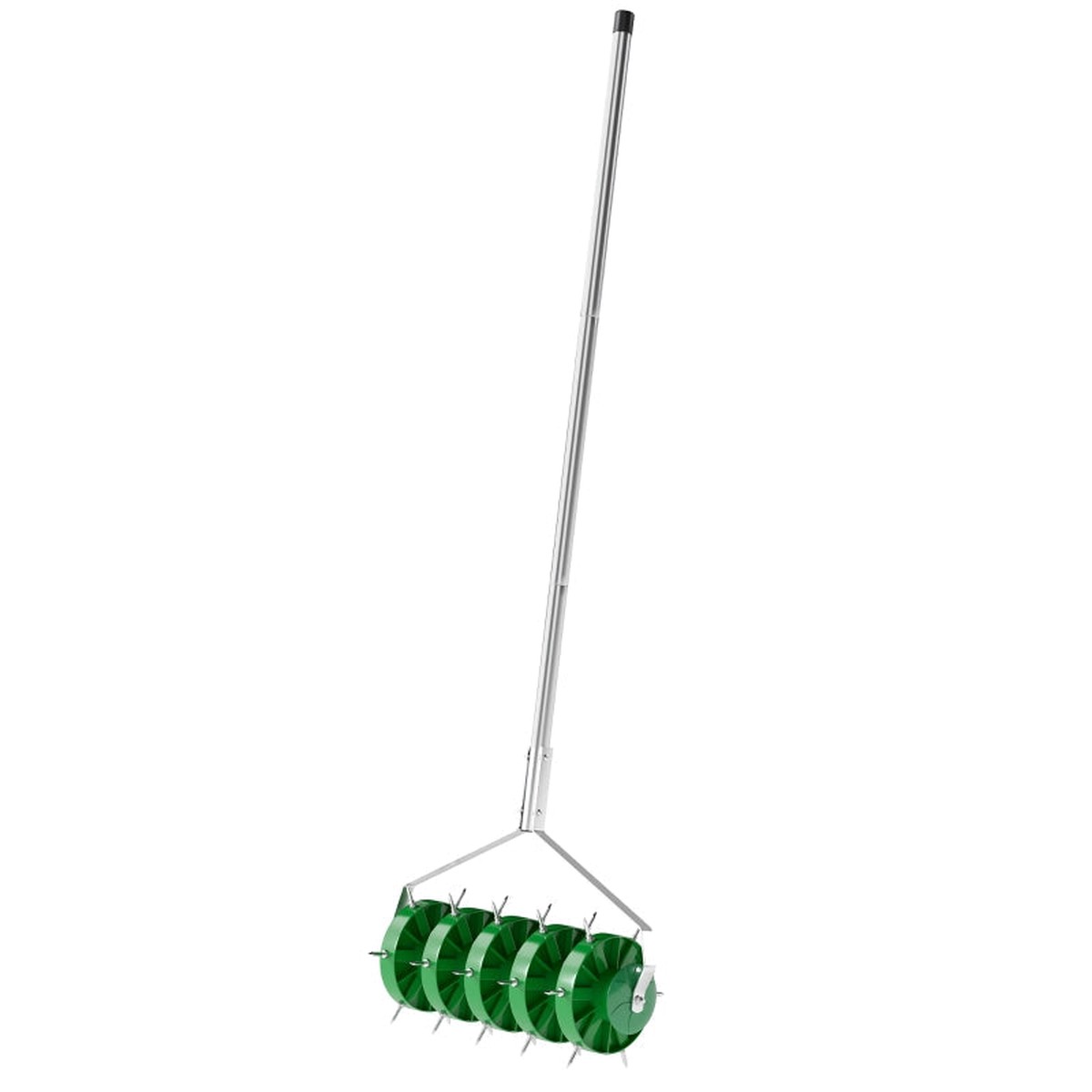 Lawn Aerator 45cm Wide Manual with 30 Iron Spikes