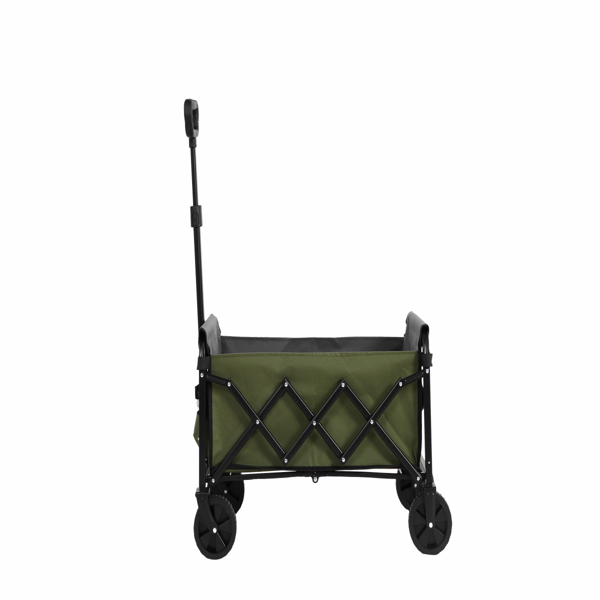 Lightweight Portable Heavy Duty Folding Beach Wagon Outdoor Utility Cart Army Green