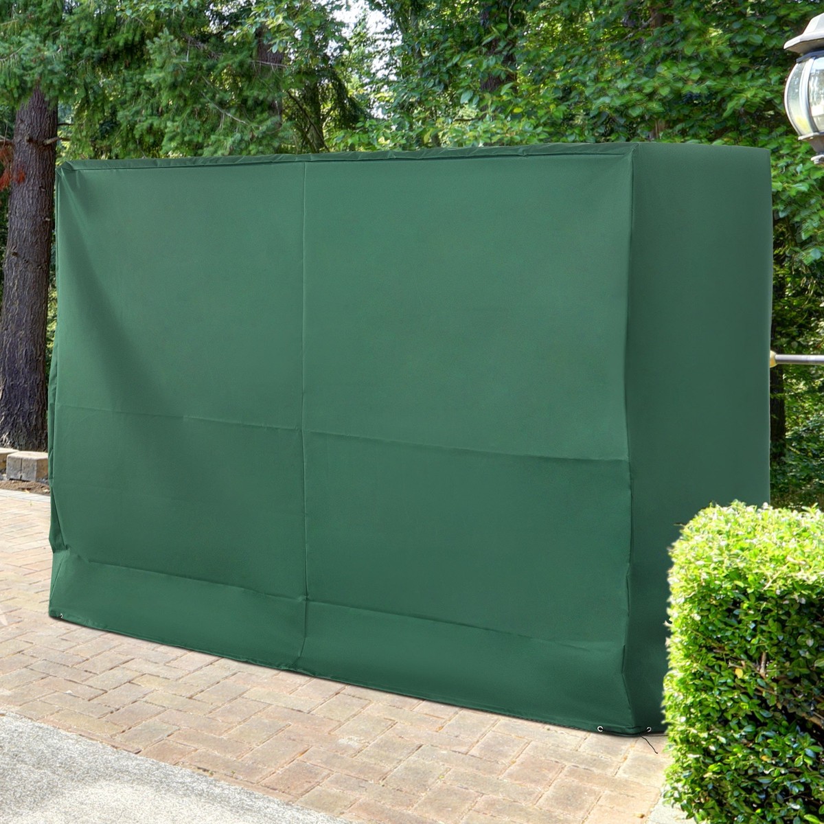 3-Seat Garden Swing Chair Protective Cover, Water UV Resistant, Green