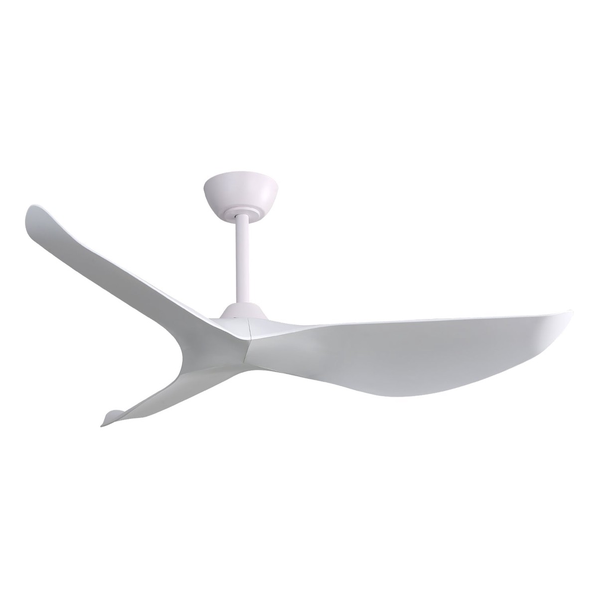 52-inch Indoor Ceiling Fan, 6 Speeds, 3 ABS Blades, Reversible DC Motor, White